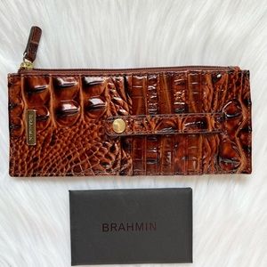 Brahmin Leather Slim Card Holder Wallet